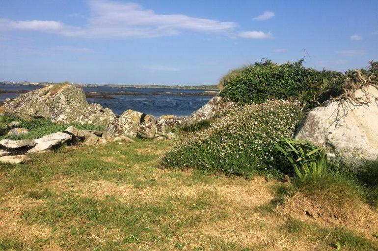 Seaside Log Cabin, Carna Villa Bagian luar foto